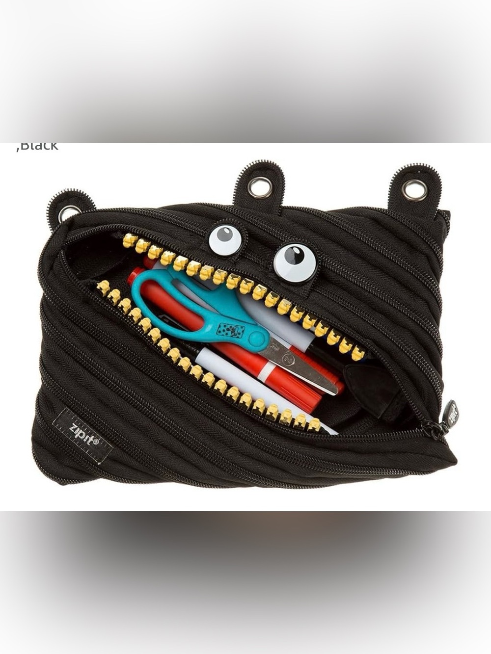 NWOT ZIPIT Grillz Pencil Case for Kids, Cute 3-Ring Binder Pencil Pouch